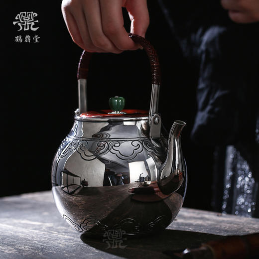 鹤鼎堂银壶闻天系列荓云汤沸镜面（银色）（缺货） 商品图4
