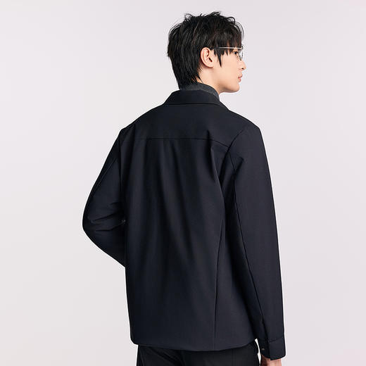 棉仓357815019-合体版覆合压胶衬衫领轻薄羽绒服 商品图2