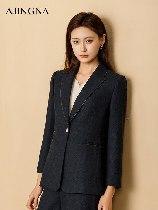 【商场同款】阿菁娜2024秋季新款轻商务雅致西装A29Q108012 商品图3