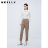 NEELLY纳俪商场同款直筒西装裤女秋冬高腰显瘦职业通勤休闲萝卜裤N24104H04556 商品缩略图0