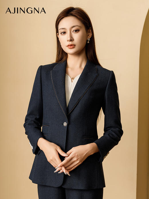 【商场同款】阿菁娜2024秋季新款轻商务雅致西装A29Q108012 商品图2