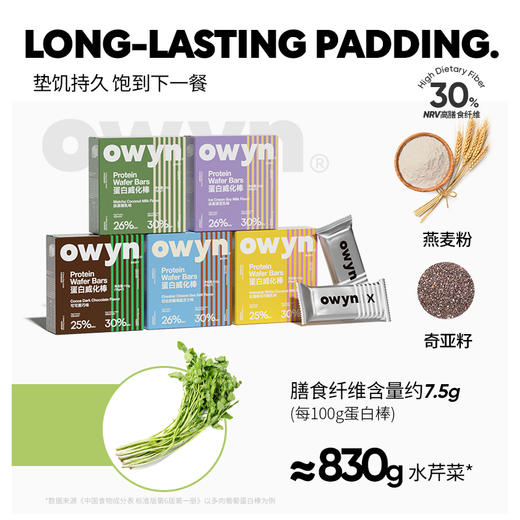 Owyn 蛋白威化棒（可可黑巧1+北海道白巧椰乳1+冰激凌豆乳1+海盐芝士1+抹茶椰乳1）112g*5 商品图2