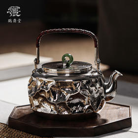鹤鼎堂银壶闻天系列静嘉大锤目汤沸（银色）（缺货）