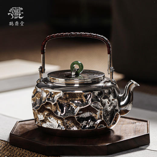 鹤鼎堂银壶闻天系列静嘉大锤目汤沸（银色）（缺货） 商品图0