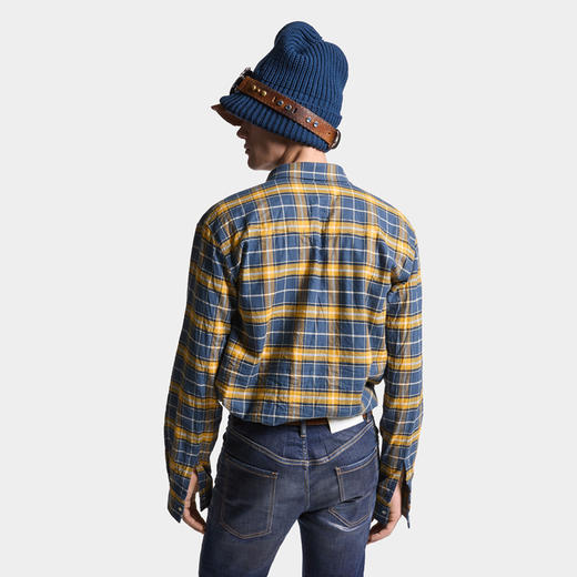 DSQUARED2 男士法兰绒棉质长袖衬衫 格子色 S71DM0739 D35132 002F 商品图2