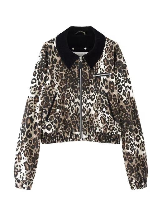 出逃赤岗西/24AWW95/美式街头豹纹外套 商品图4