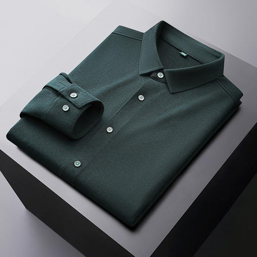 【新款DM】大依优型大码磨毛长袖衬衫男宽松加肥加大码男士休闲商务衬衣上衣胖子 商品图7