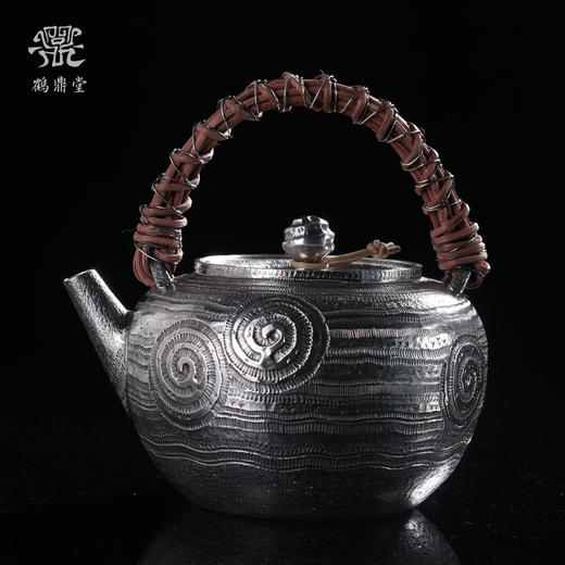 鹤鼎堂银壶闻天系列敬明螺旋纹汤沸（小）（缺货） 商品图0