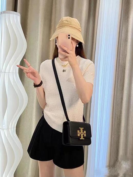 ToryBurch荔枝纹牛皮小金砖单肩斜挎包（SS） 商品图4