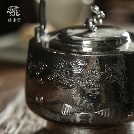 鹤鼎堂银壶闻天系列纯熙汤沸錾刻月中玉兔（银色）（缺货） 商品图2