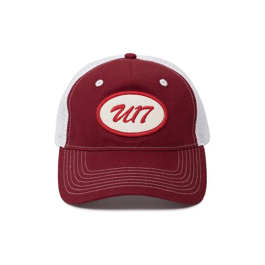 U17 椭圆徽章网帽货车帽 酒红色 商品图0