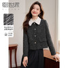 【年货节】熙世界老钱小香风短款外套女秋冬撞色翻领含羊毛夹棉名媛气质上衣 商品缩略图0
