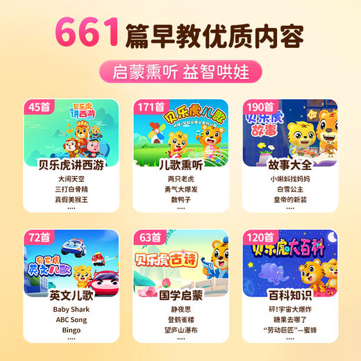 【曼龙严选】贝乐虎G51熏听机熏听中英文儿歌百科国学语文启蒙早教故事机 商品图4