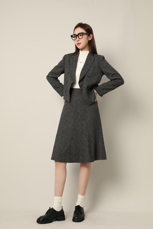 Le Malene 灰色简约时髦百搭西装半裙套装 17211 商品图0