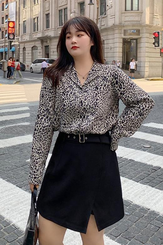 LNNNS 复古豹纹高腰裙裤套装 10232 商品图1