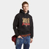 DSQUARED2 男士熊徽标印花酷炫棉质抓绒连帽卫衣 黑色 S74GU0814 S25516 900 商品缩略图2