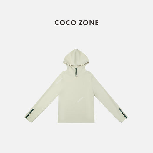 COCO ZONE 秋季连帽撞色拉链打底衫显瘦长袖T恤CC1C2149 商品图0