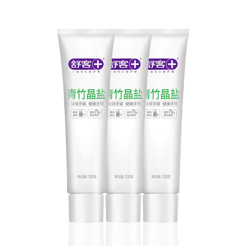 舒客青竹晶盐牙膏120g*3  6940477401648