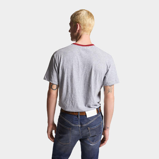 DSQUARED2 男士徽标印花棉质圆领短袖T恤 灰色 S71GD1493 S22146 972 商品图2