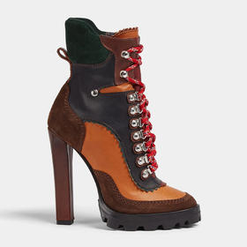 DSQUARED2 女士系带高跟登山靴 混色 ABW0199 12907715 M2029