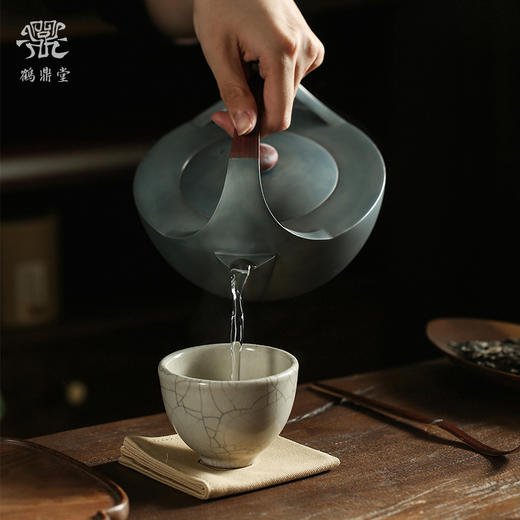 鹤鼎堂银壶闻天系列月食汤沸镜面（灰青）（缺货） 商品图2