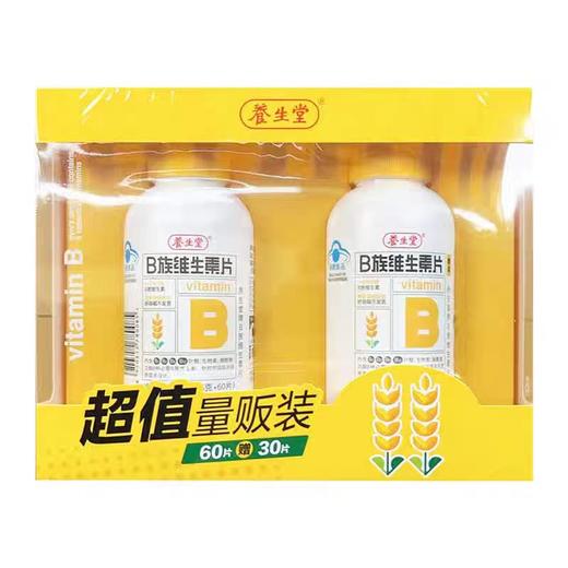 【买一送一】养生堂维生素B族 30克/瓶（0.5克*60片）送：15克/瓶（0.5克*30片) 商品图0