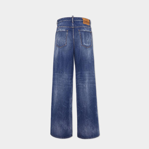 DSQUARED2 女士徽标标签中号休闲牛仔裤 蓝色 S72LB0805 S30309 470 商品图1