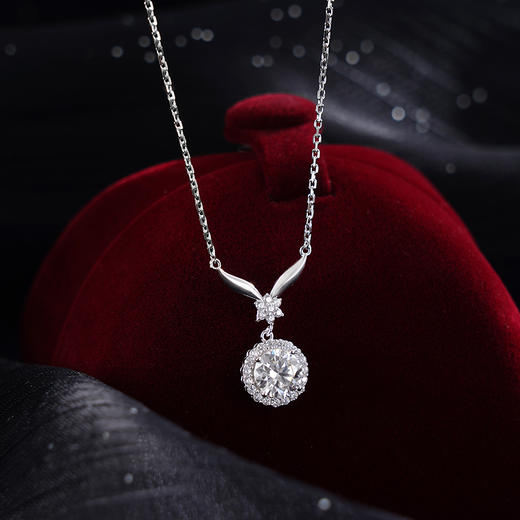 子佩集S925银【明熙】套链【MV00005】纯银时尚项链锆石鹿角星2410 商品图1