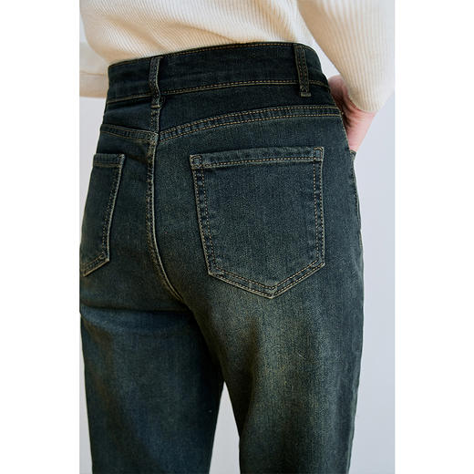 NEELLY纳俪商场同款美拉德复古直筒牛仔裤时尚休闲宽松垂感阔腿裤N24104H04589 商品图2