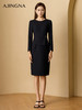 【商城同款】阿菁娜2024秋季新款知性优雅假两件连衣裙A29Q112060 商品缩略图0