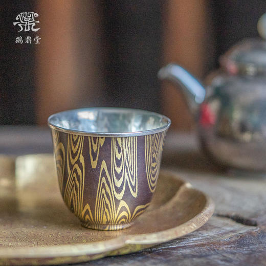 鹤鼎堂闻天系列山川天异杯 木纹金（包银）（缺货） 商品图3