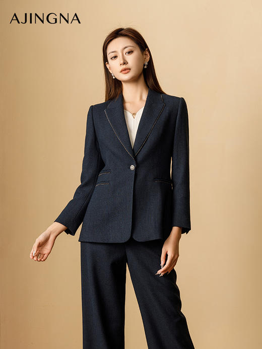 【商场同款】阿菁娜2024秋季新款轻商务雅致西装A29Q108012 商品图1