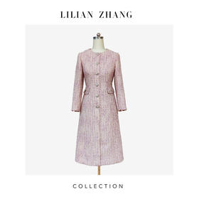 C系列—定制——“香氛佳人”—法式老钱—*优雅小A摆连衣裙  2401177