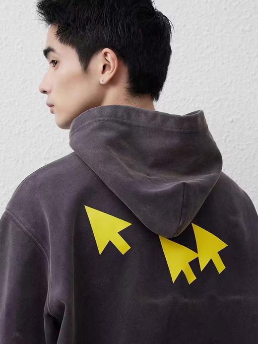 FMACM/WY2335/重磅洗水扎染连帽印花卫衣外套 商品图3