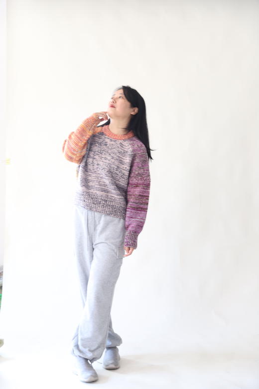 米马推荐 韩国定的每件都不一样 短款纯羊毛加粗针织衫 商品图2