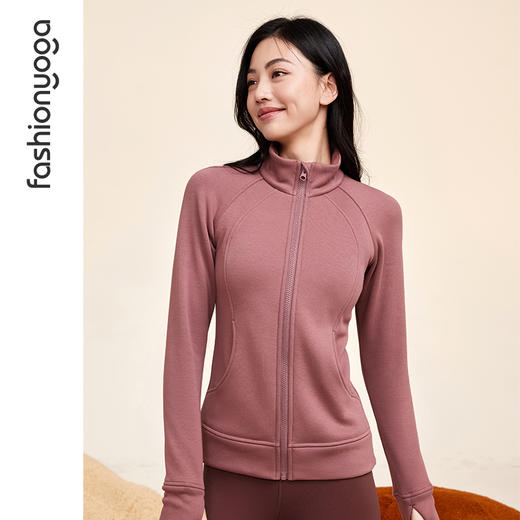 F14875收腰修身绒感外套 商品图10