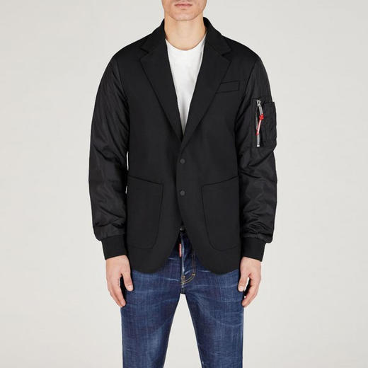 DSQUARED2 男士混纺羊毛休闲外套 黑色 S74BN1264 S40320 900 商品图0