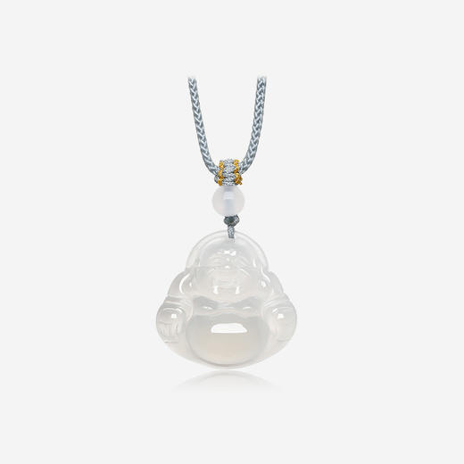 周六福玉髓佛公项链白月光笑口常开佛吊坠男女款生日礼物 商品图2