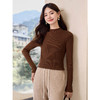 【年终特卖】熙世界半高领羊毛针织衫女秋冬内搭新款纯色修身显瘦长袖打底毛衣 商品缩略图2