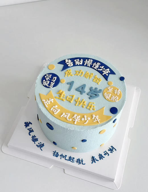 少年 大男孩 蛋糕 简约翻糖款 商品图1