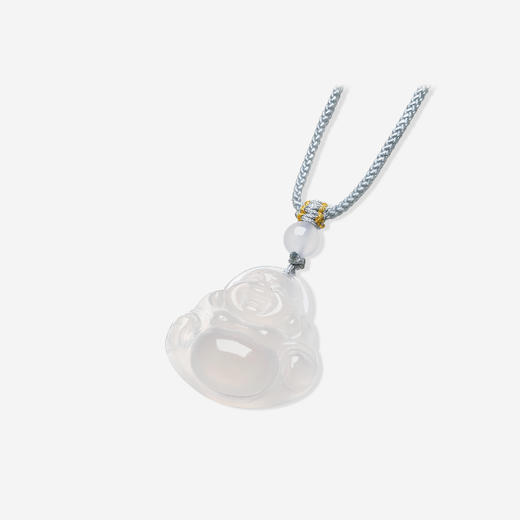 周六福玉髓佛公项链白月光笑口常开佛吊坠男女款生日礼物 商品图3