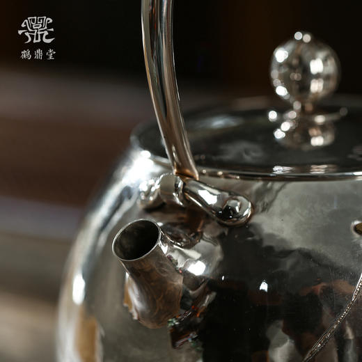 鹤鼎堂银壶闻天系列曷月汤沸锔钉（银色）（缺货） 商品图1