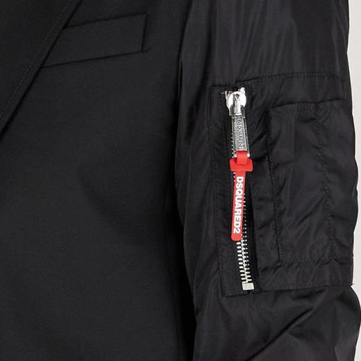 DSQUARED2 男士混纺羊毛休闲外套 黑色 S74BN1264 S40320 900 商品图2