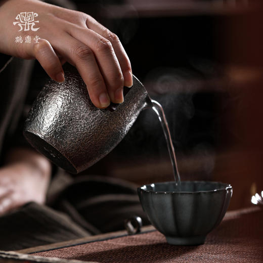 鹤鼎堂闻天系列维鸠公杯麻纹（小号)(银色）（缺货） 商品图2