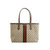 GUCCI古驰 Ophidia 老花Logo条纹织带通勤百搭 帆布拼皮 大容量托特包单肩手提包 中号 男女同款情侣款 （CB） 商品缩略图3