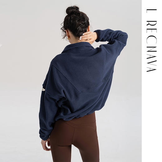 【羊羔绒】摇粒绒宽松套头卫衣 宽松显瘦半拉链外套 可立领可翻领上衣 商品图3