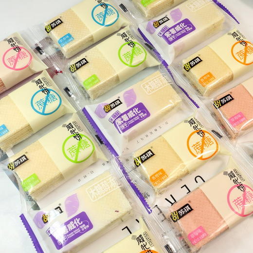 【过瘾吃不停！不单独添加蔗糖威化饼干】甄选优质原料，好吃又健康，才是真正的对味，多种口味任选，草莓奶香夹心饼干，控糖代餐食品L 商品图3