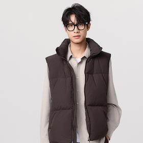 棉仓357815005-宽松版生物基尼龙立领羽绒马甲