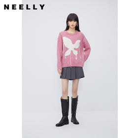 NEELLY纳俪商场同款高腰百褶裙裤女秋冬百搭防走光西装 a字短裤子N24104E04573