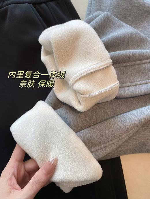 男卫裤加绒加厚款的卫裤,耐造耐穿不易起球内里采用亲肤的羊羔绒，上身温暖零束缚Q弹 商品图9